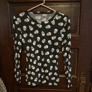DNLA Sport Skull Print Top